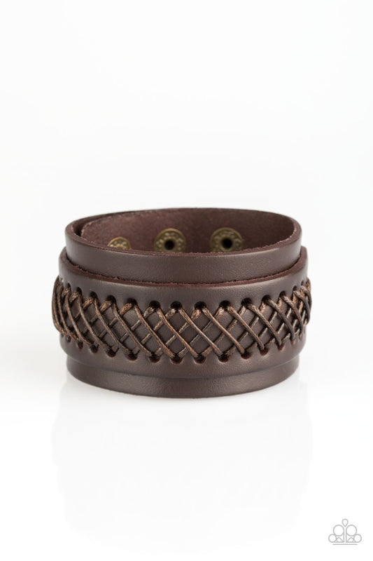 Outlaw and Order - Brown - Paparazzi Bracelet