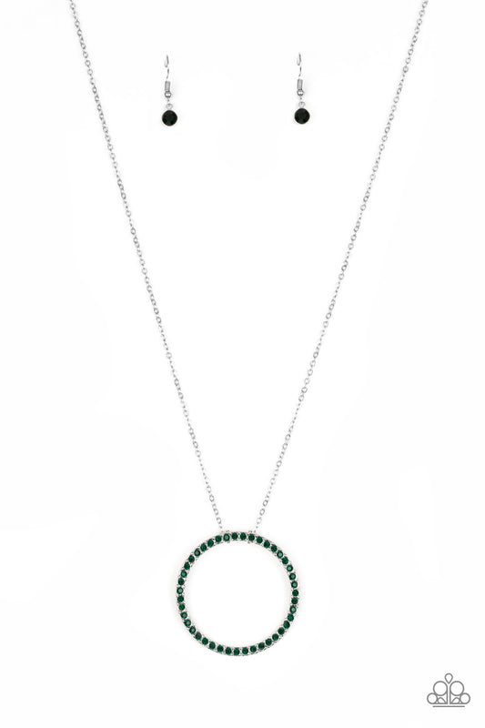 Center Of Attention - Green - Paparazzi Necklace