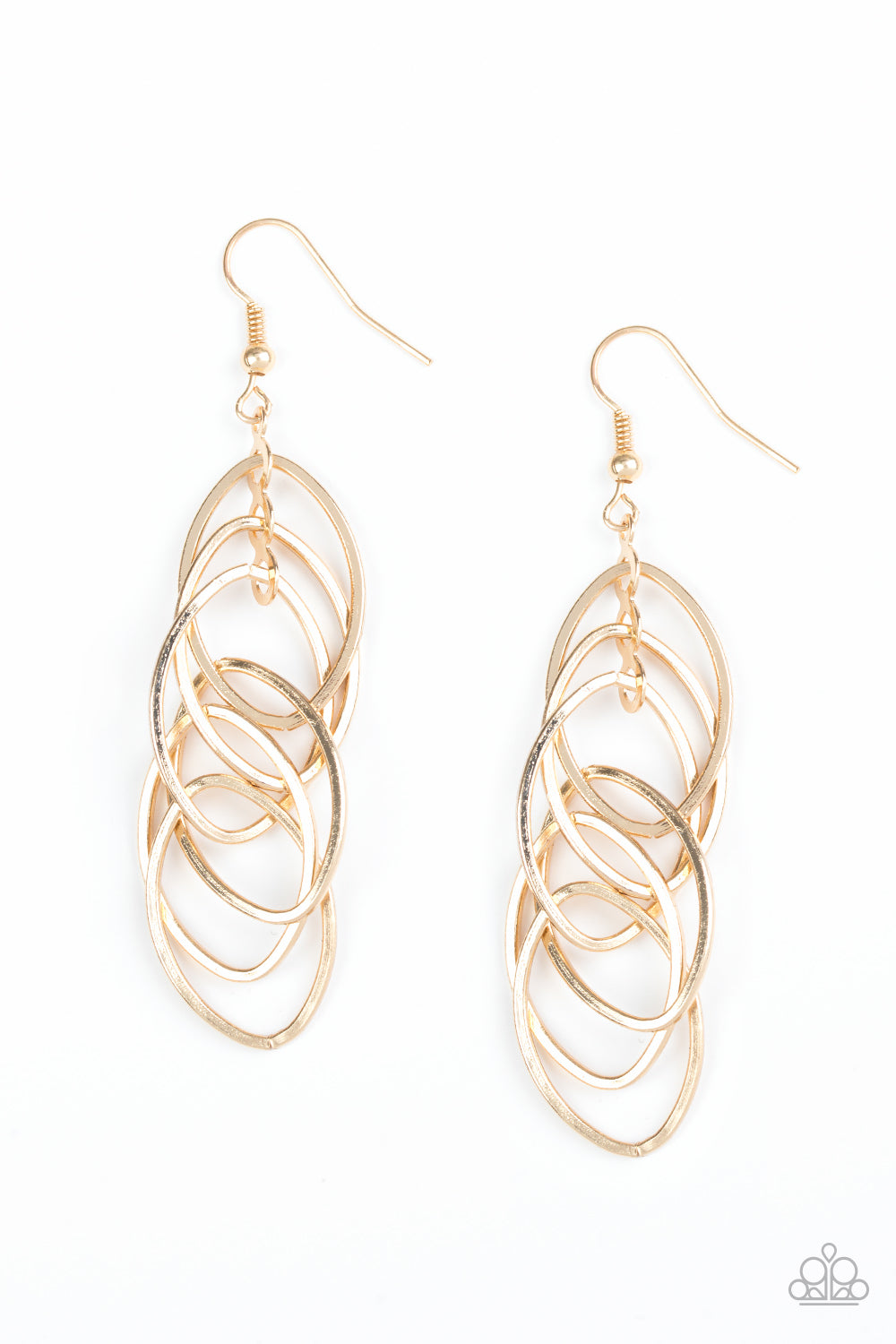 Tangle Tango - Gold - Paparazzi Earrings