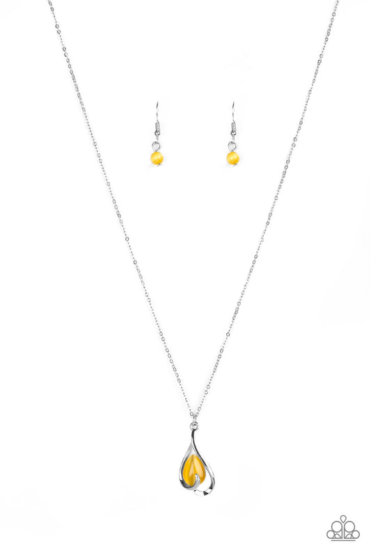 Tell Me A Love Story - Yellow - Paparazzi Necklace