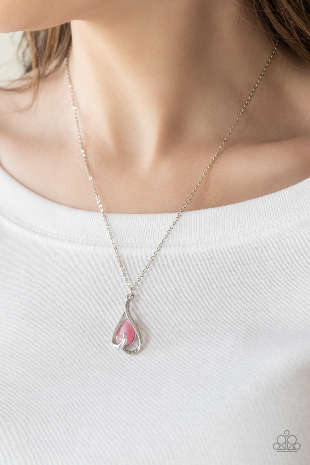 Tell Me A Love Story - Pink - Paparazzi Necklace