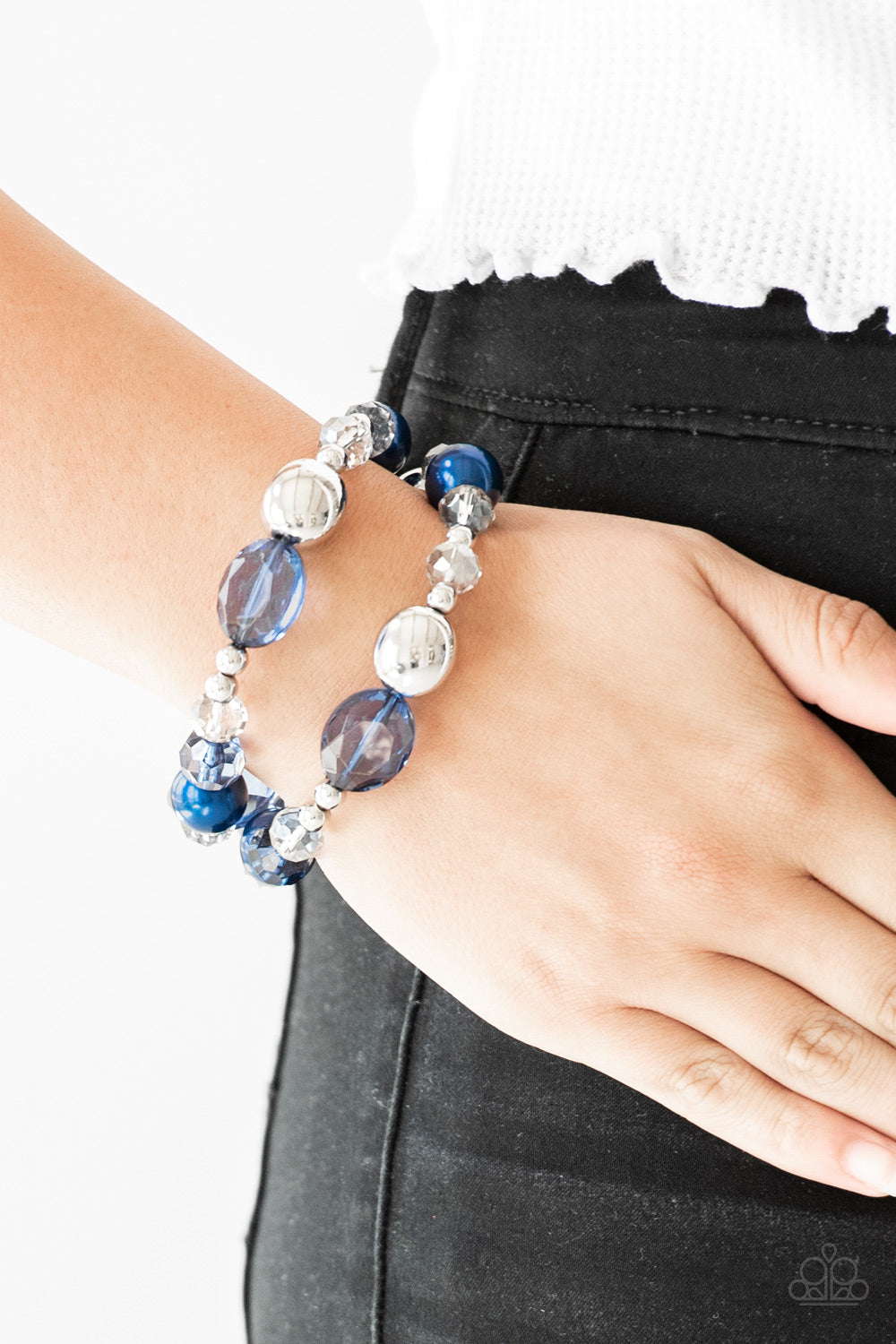 Downtown Dazzle - Blue - Paparazzi Bracelet