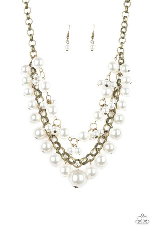 BALLROOM Service - Brass - Paparazzi Necklace