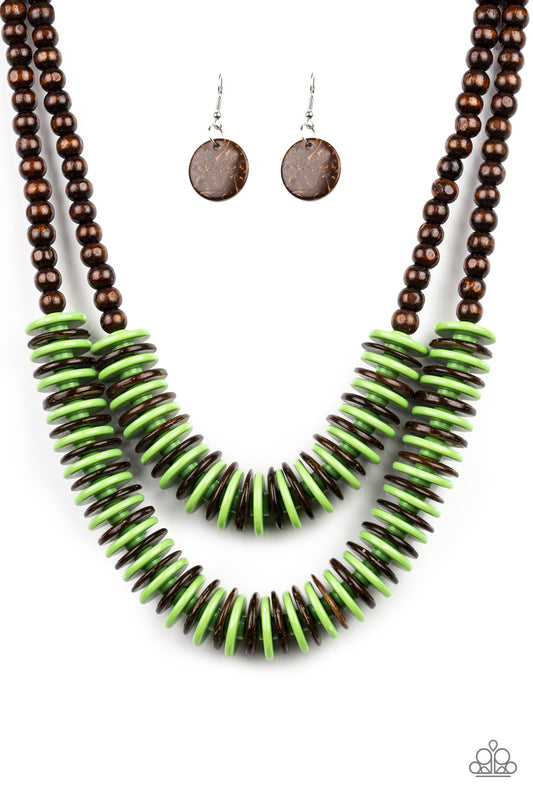 Dominican Disco - Green - Paparazzi Necklace