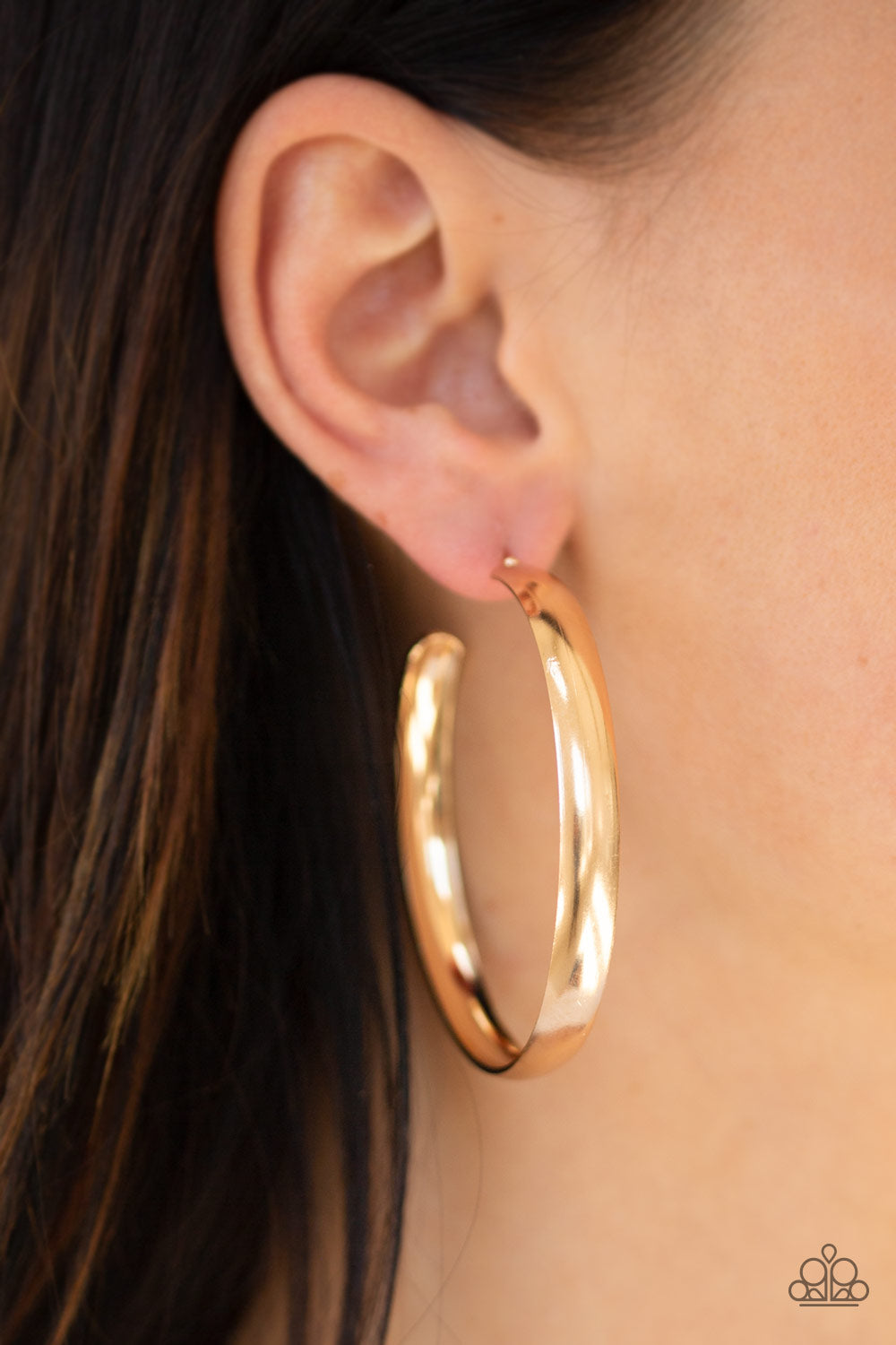 A Double Feature - Gold - Paparazzi Earrings