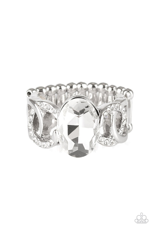 Supreme Bling - White - Paparazzi Ring