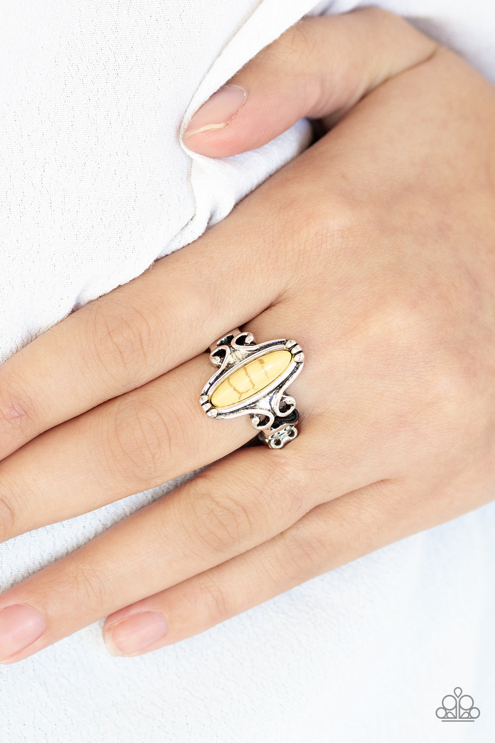 Desert Canyons - Yellow - Paparazzi Ring