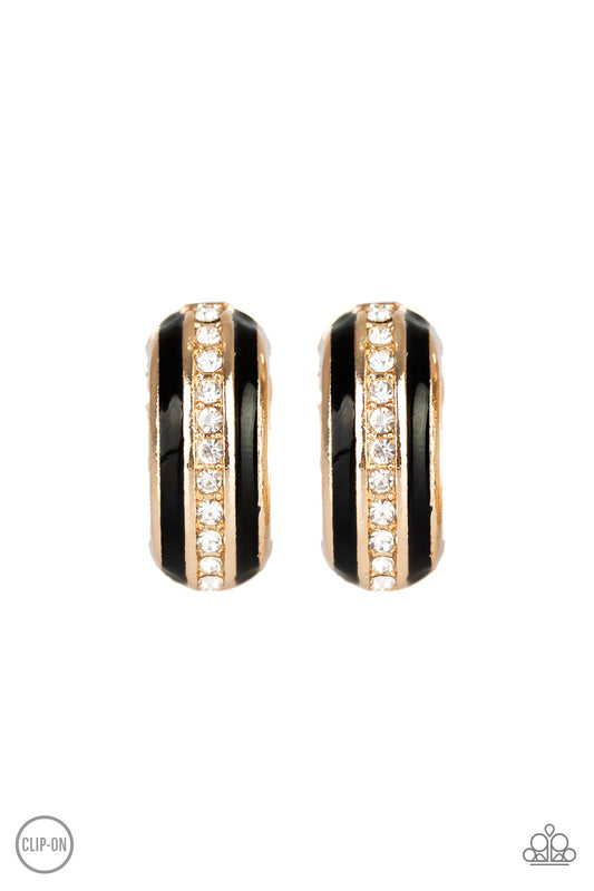 Wealthy Living - Gold - Paparazzi Earrings