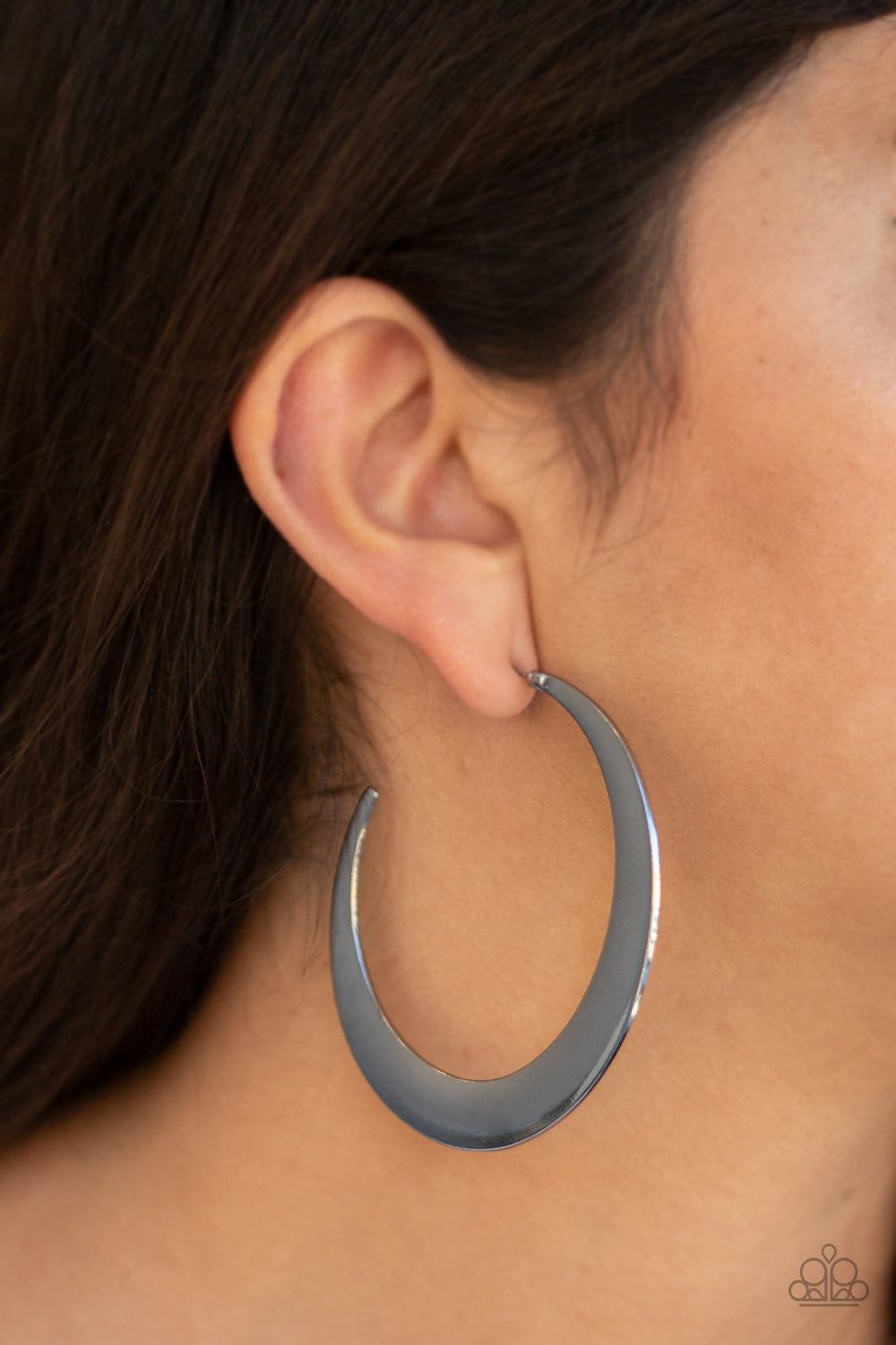 Moon Beam - Black - Paparazzi Earrings