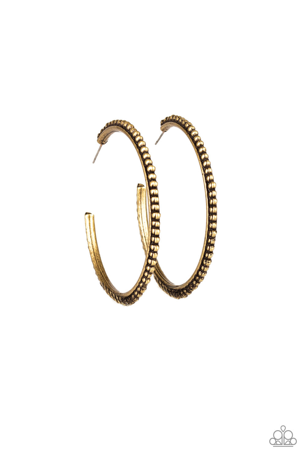 Totally On Trend - Brass - Paparazzi Earrings