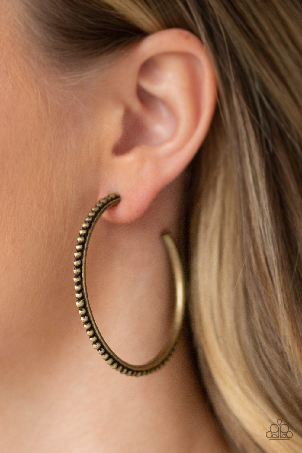 Totally On Trend - Brass - Paparazzi Earrings