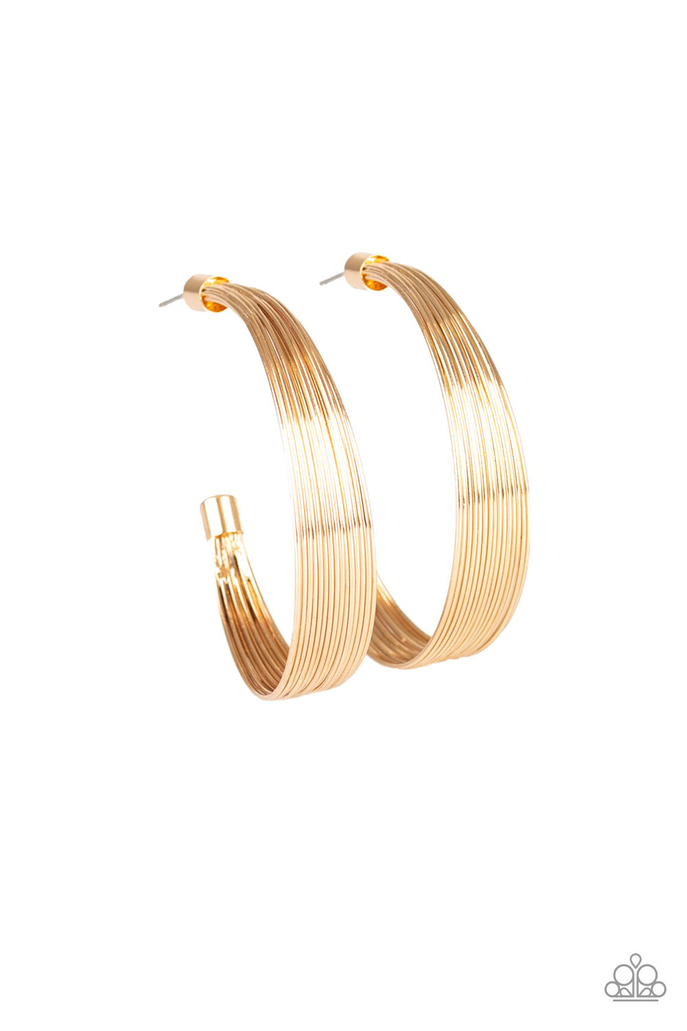 Live Wire - Gold - Paparazzi Earrings