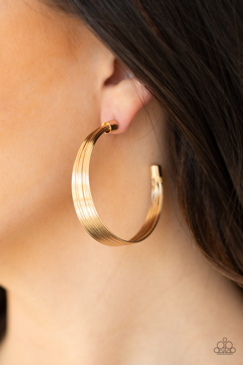 Live Wire - Gold - Paparazzi Earrings