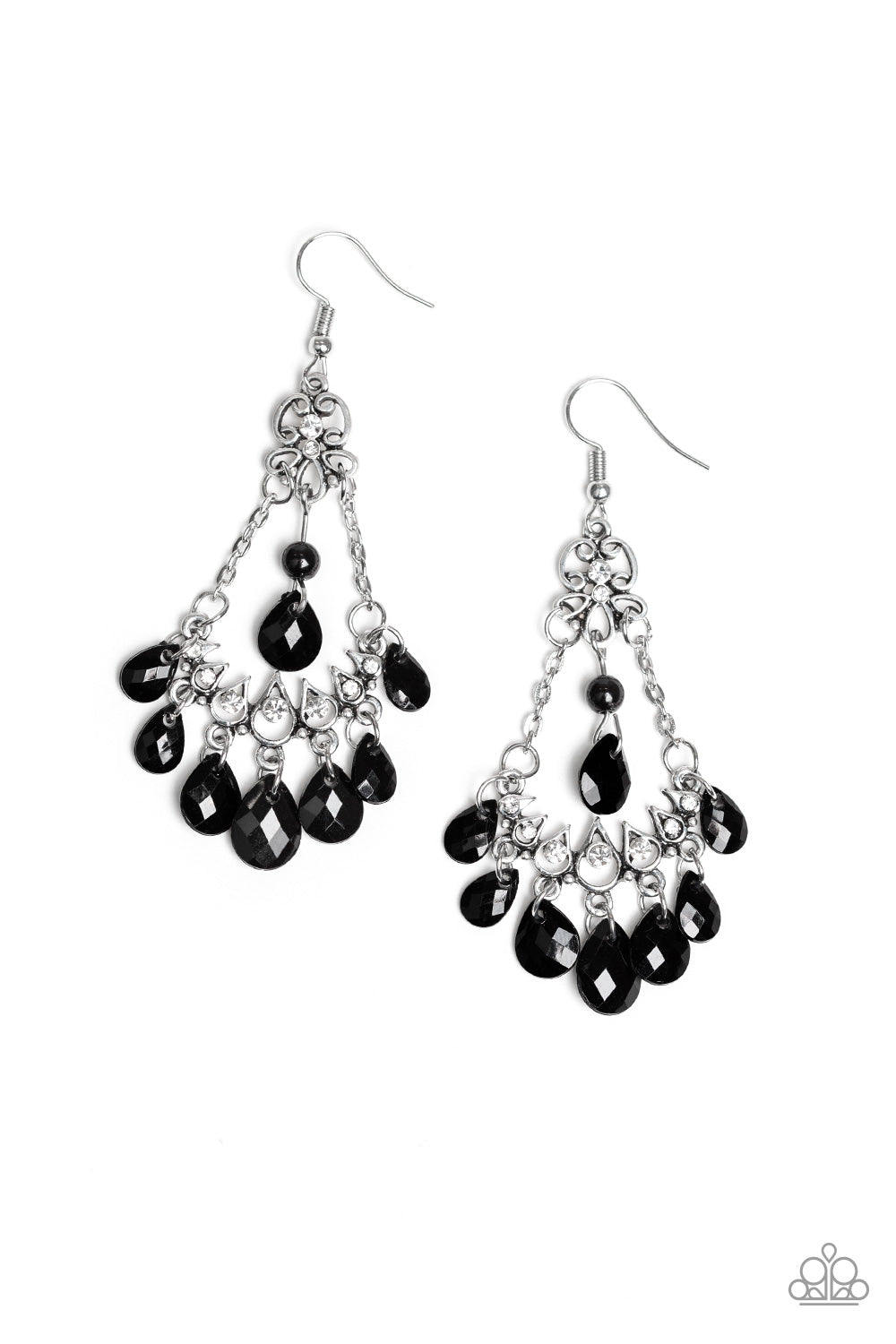 Malibu Sunset - Black - Paparazzi Earrings