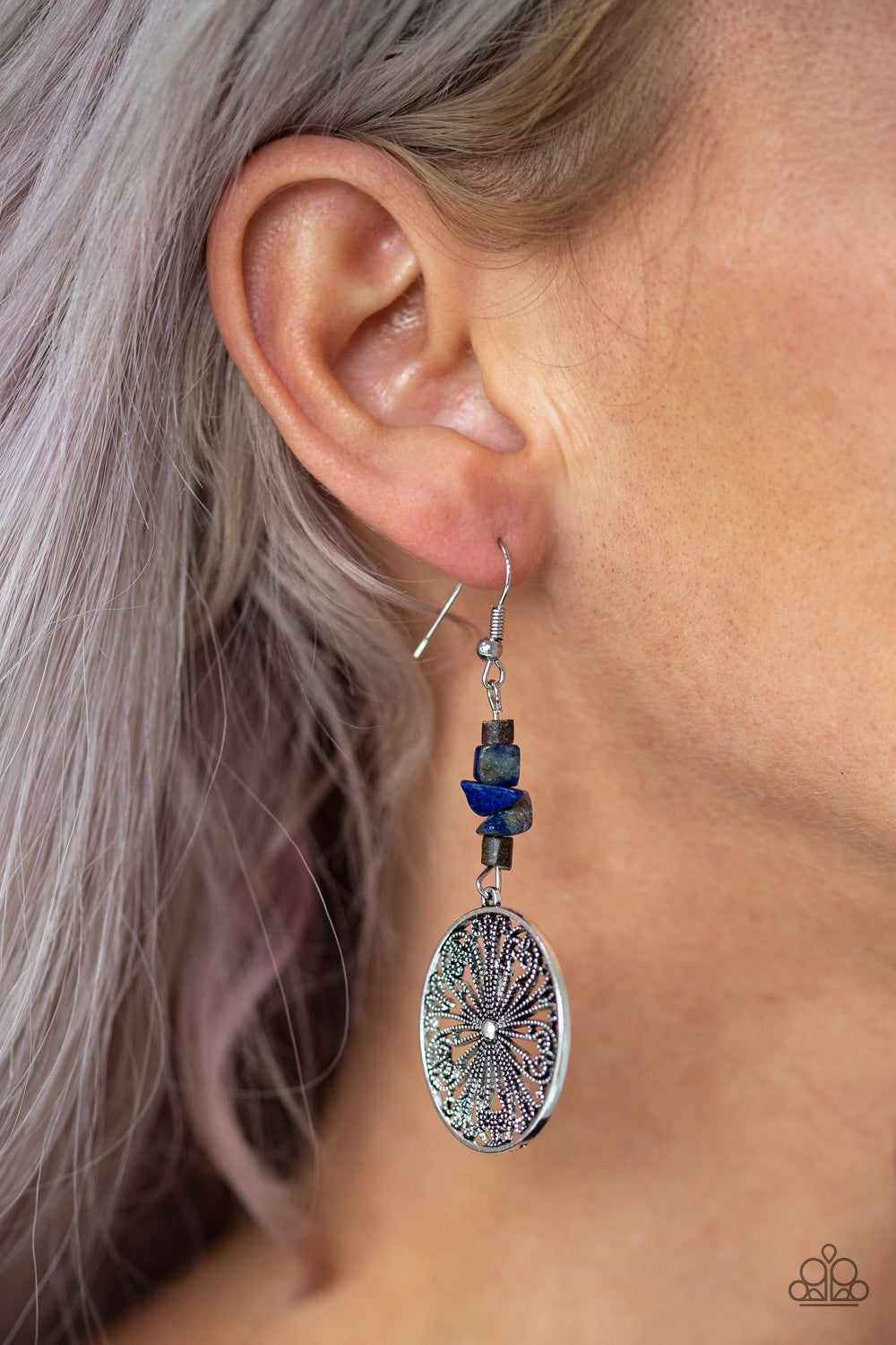 Adobe Dweller - Blue - Paparazzi Earrings