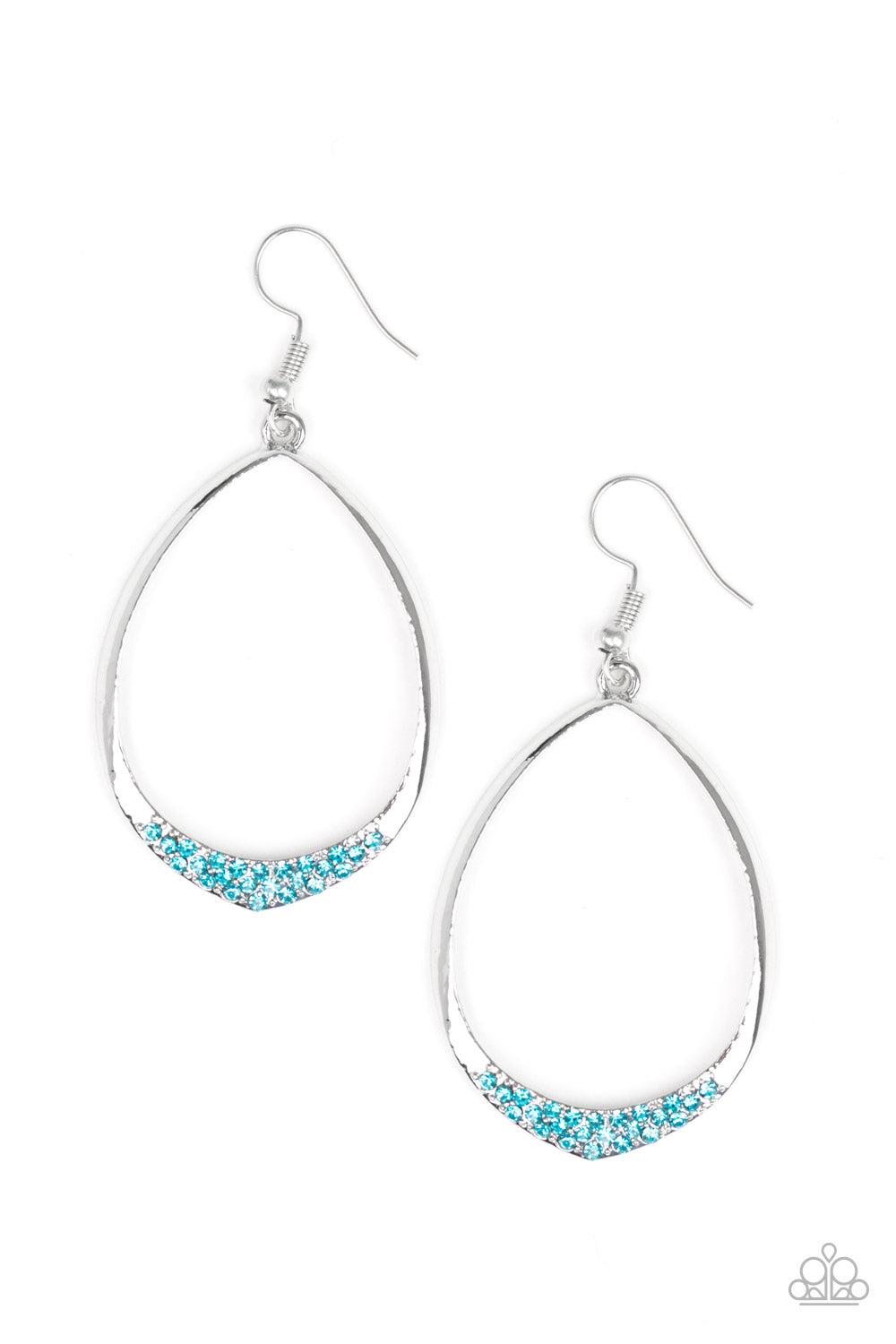 REIGN Down - Blue - Paparazzi Earrings