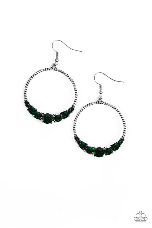 Self-Made Millionaire - Green - Paparazzi Earrings