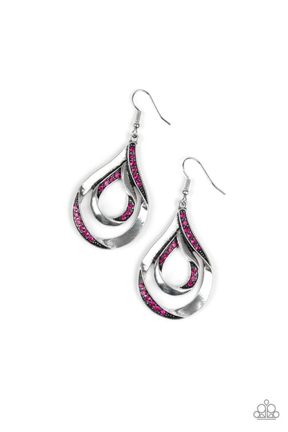 Flavor Of The Fleek - Pink - Paparazzi Earrings
