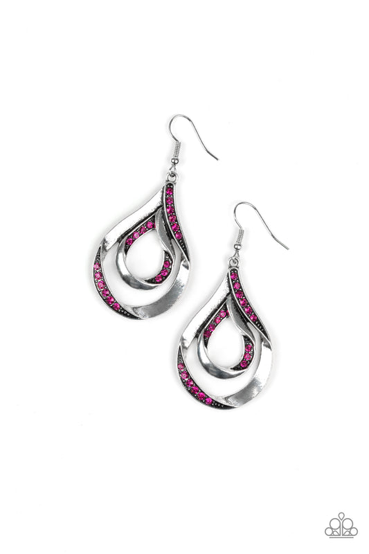 Flavor Of The Fleek - Pink - Paparazzi Earrings