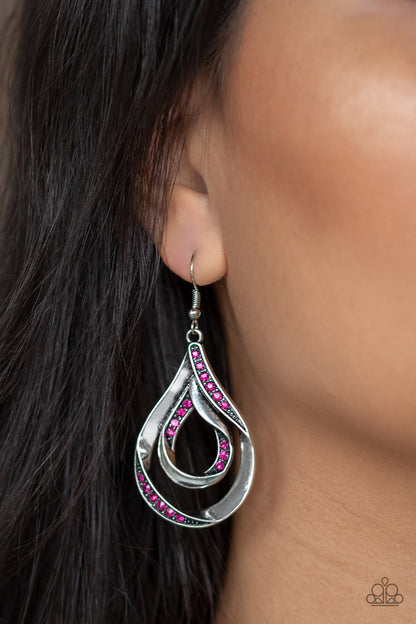 Flavor Of The Fleek - Pink - Paparazzi Earrings