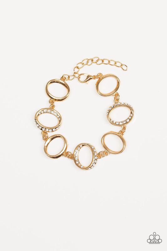 Beautiful Inside and Out - Gold - Paparazzi Bracelet