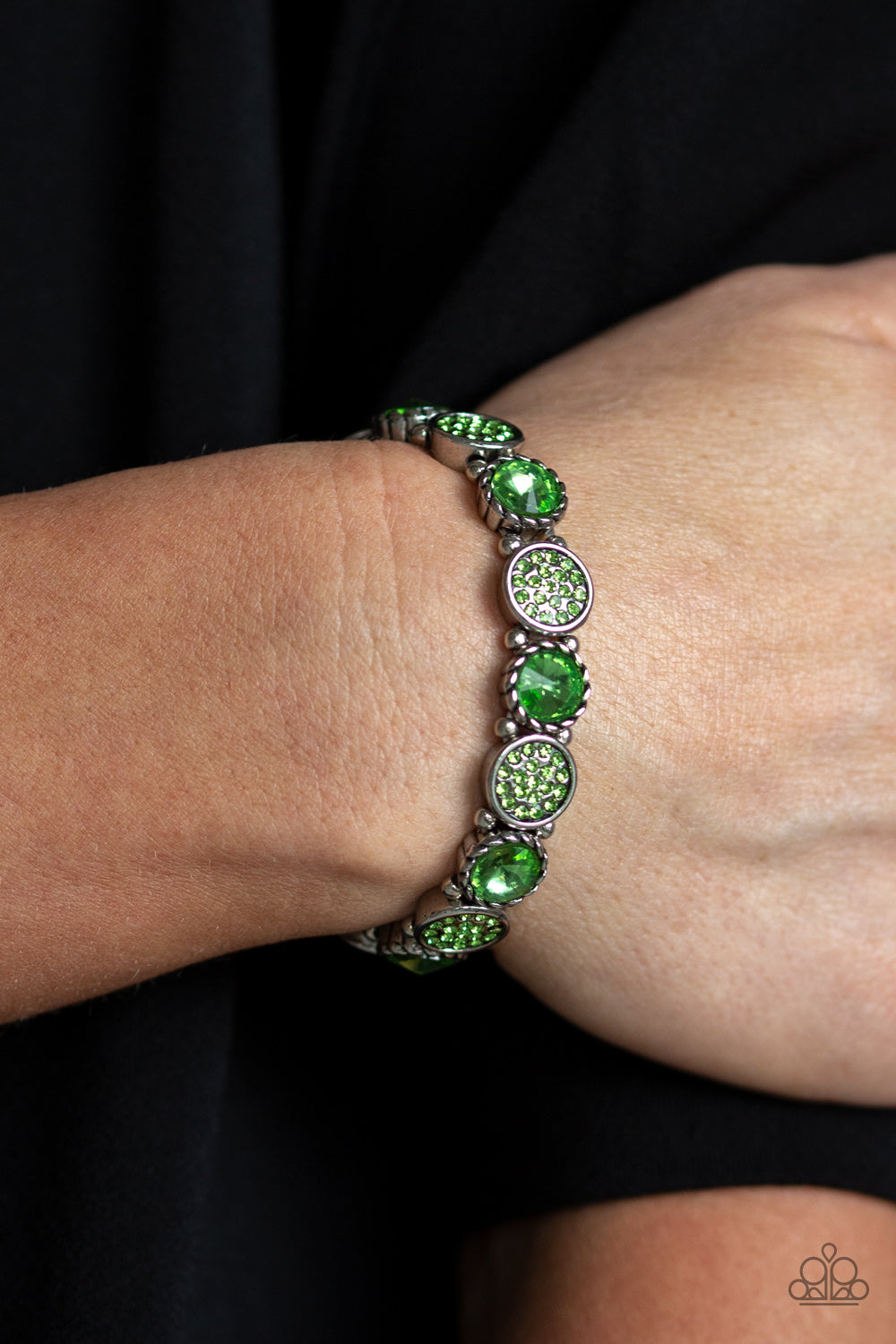 Take A Moment To Reflect - Green - Paparazzi Bracelet