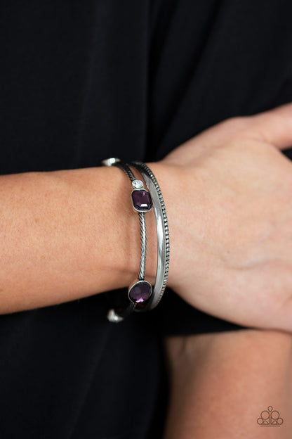 City Slicker Sleek - Purple - Paparazzi Braceles