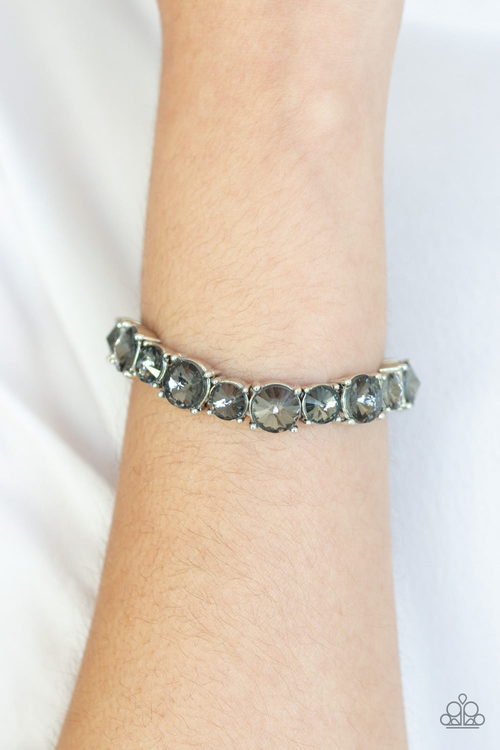 Born To Bedazzle - Silver Stretch Bracelet