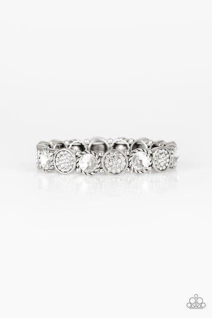 Take A Moment To Reflect - White  Bracelet