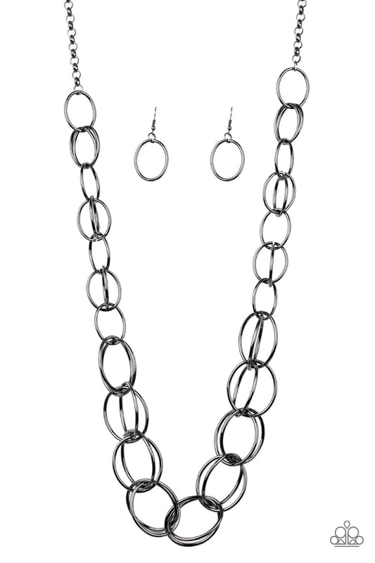 Elegantly Ensnared - Black - Paparazzi Necklace