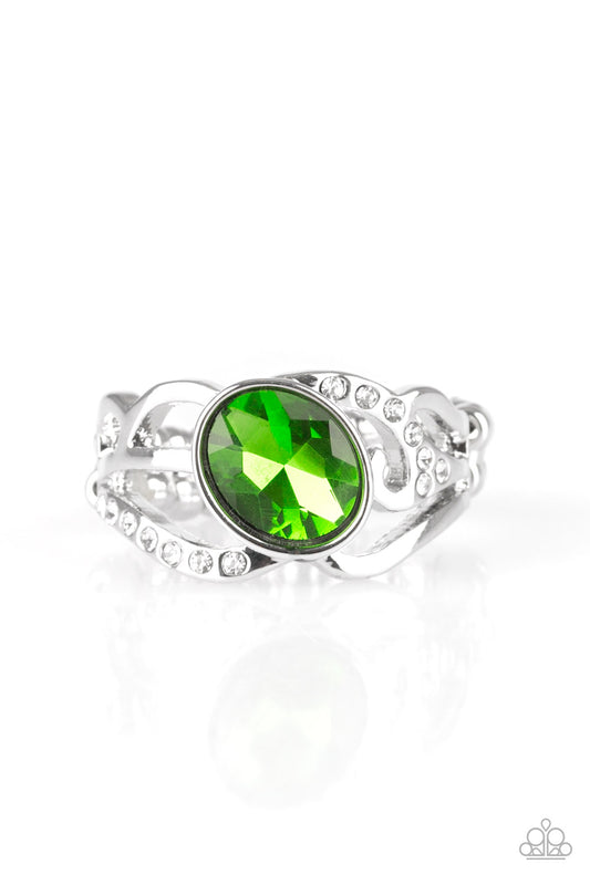 Couldn't Care Flawless - Green - Paparazzi Ring