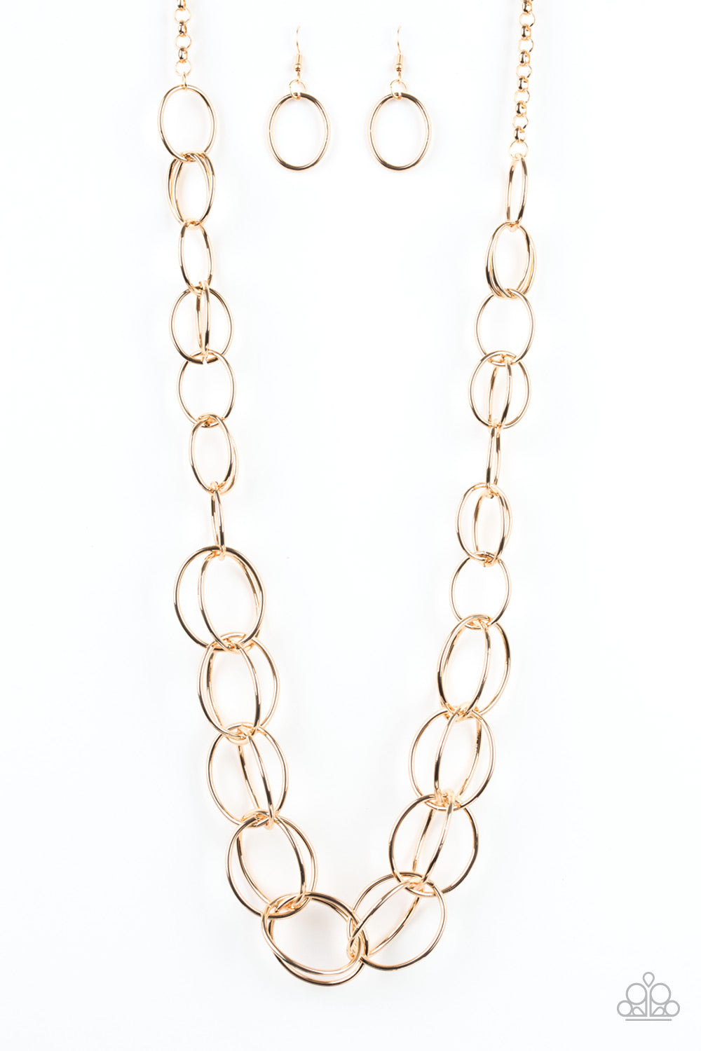 Elegantly Ensnared - Gold - Paparazzi Necklace