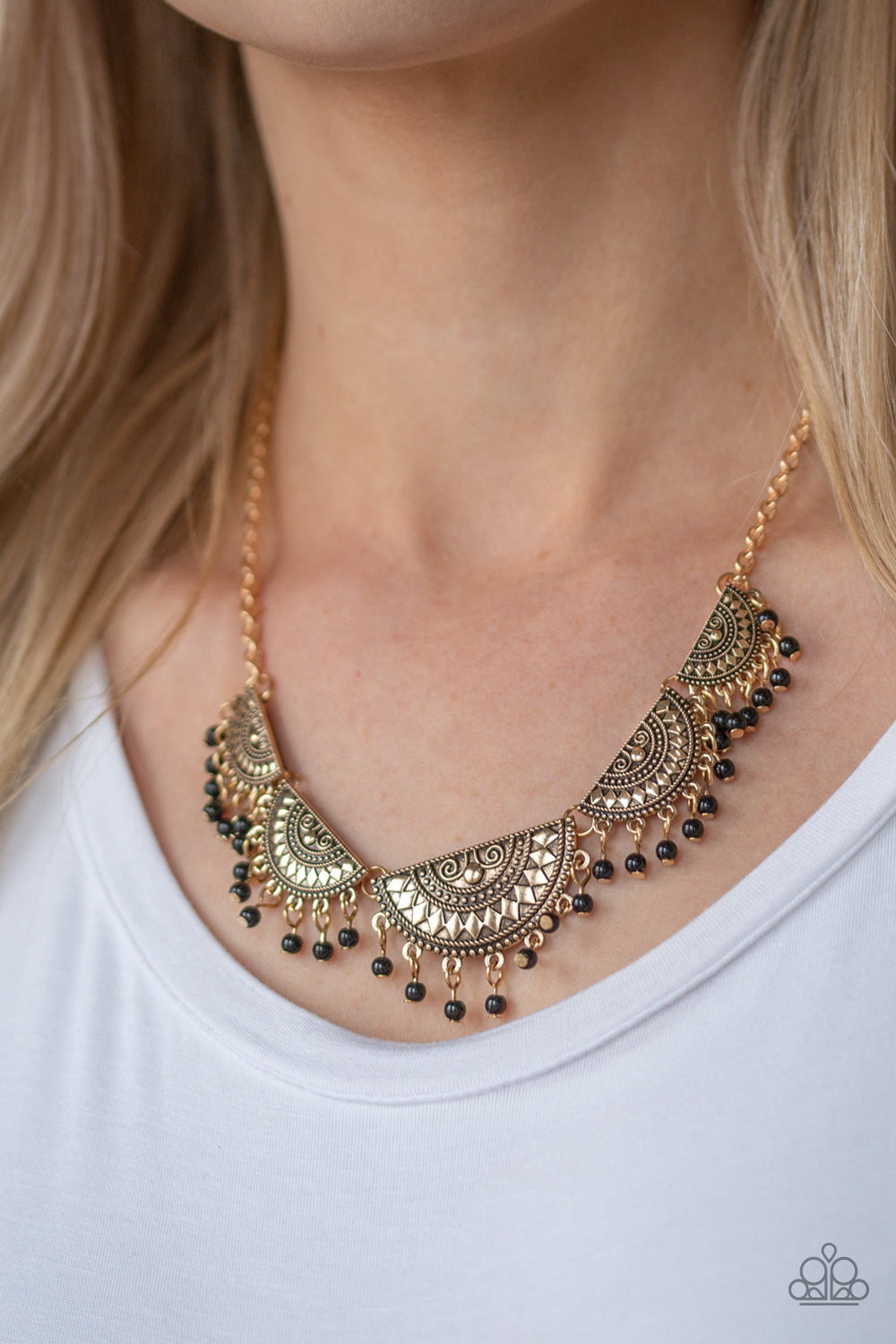 Boho Baby - Gold - Paparazzi Necklace