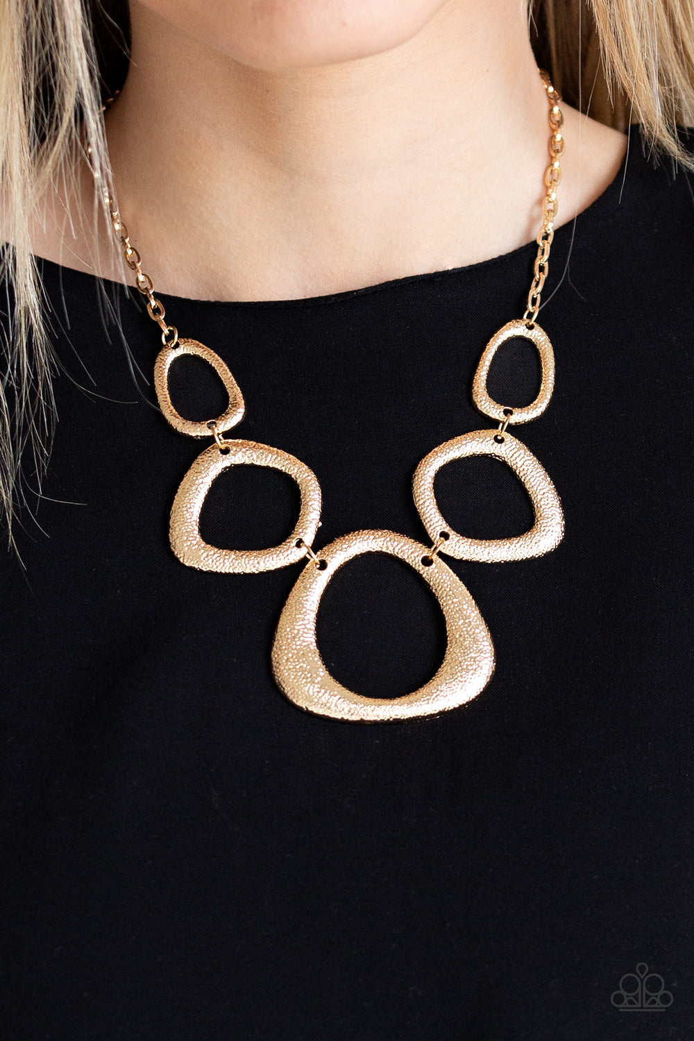 Backstreet Bandit - Gold -Paparazzi Necklace