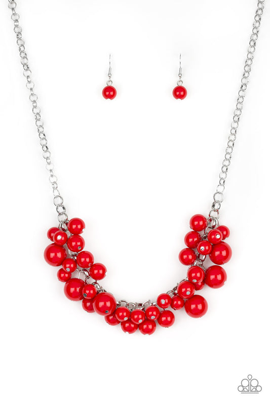 Walk This Broadway- Red - Paparazzi Necklace