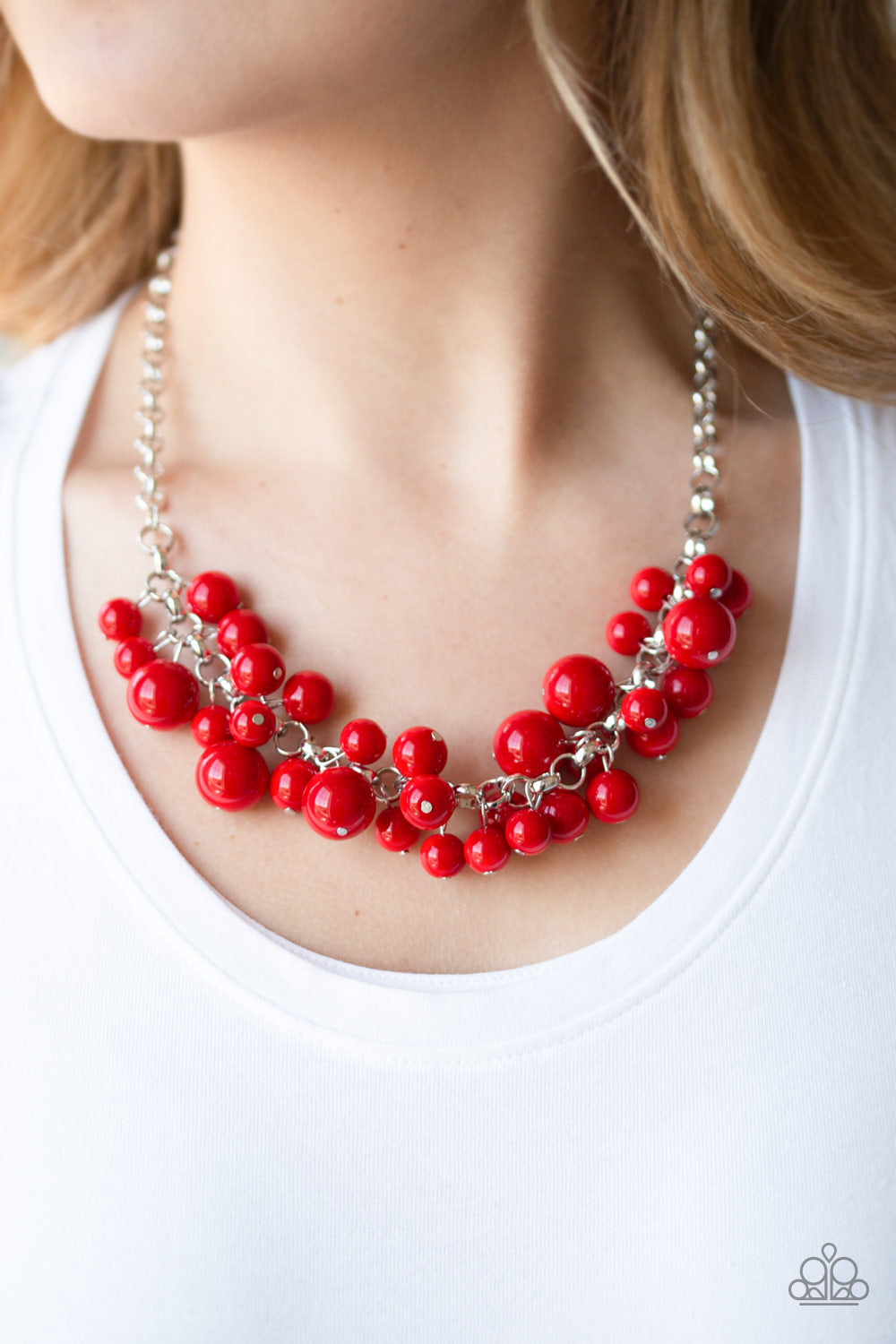 Walk This Broadway- Red - Paparazzi Necklace