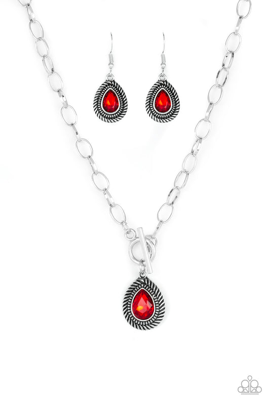 Sheen Queen - Red - Paparazzi Necklace