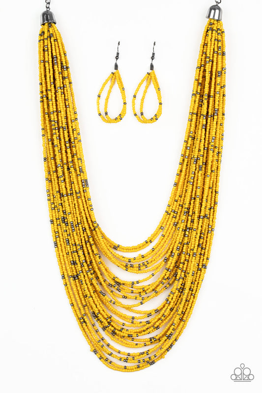 Rio Rainforest - Yellow - Paparazzi Necklace