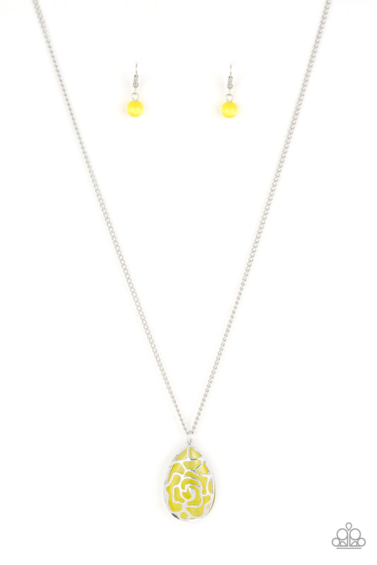 Gleaming Gardens - Yellow - Paparazzi Necklace