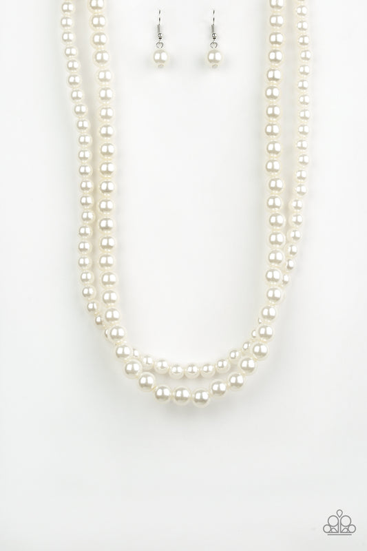 Woman Of The Century - White - Paparazzi Necklace