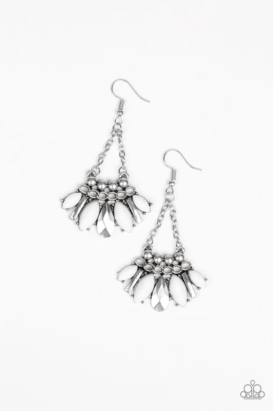 Terra Tribe - White Fish Hook Earrings