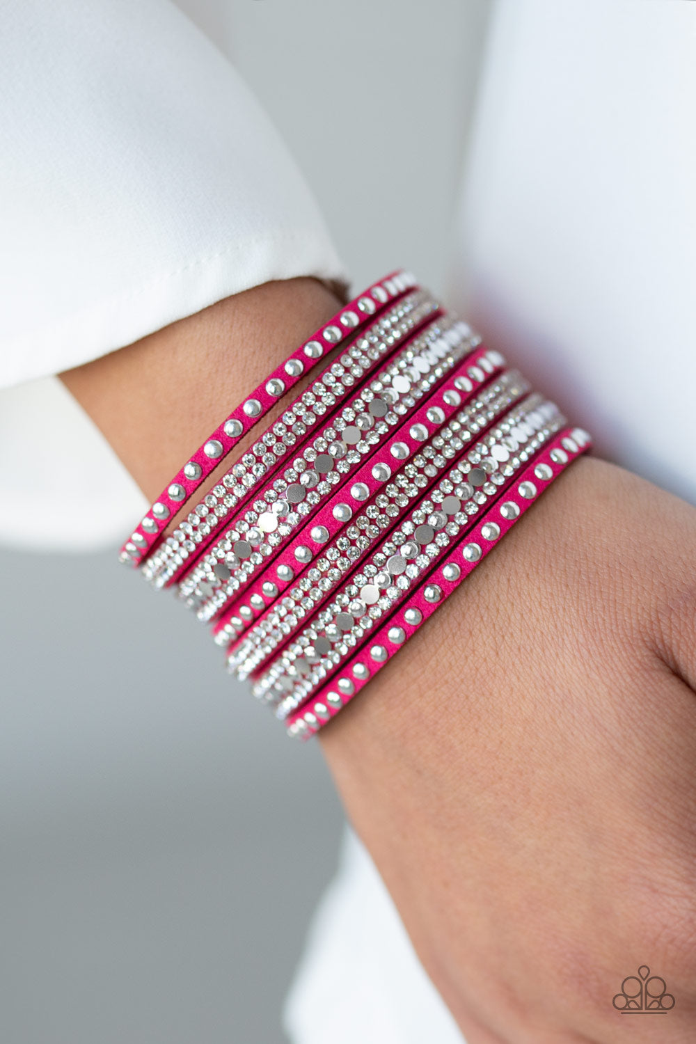 All Hustle and Hairspray - Pink - Paparazzi Bracelet