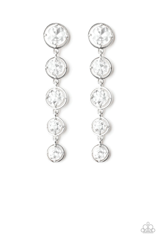 Drippin In Starlight - White - Paparazzi Earrings