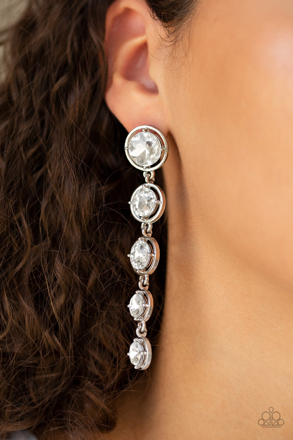 Drippin In Starlight - White - Paparazzi Earrings