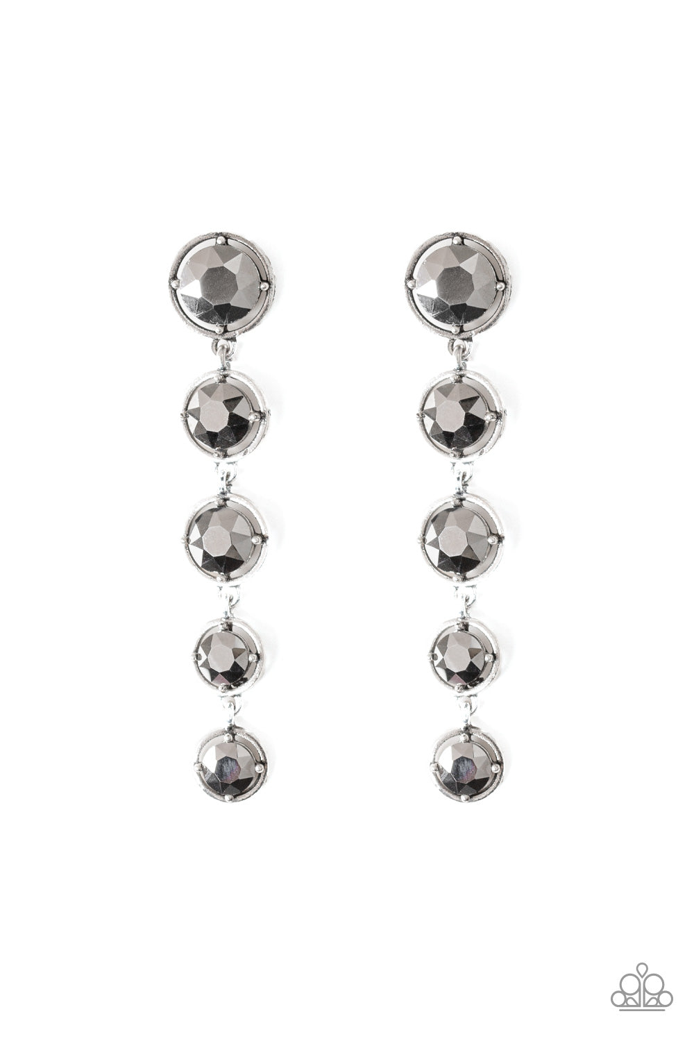 Drippin In Starlight - Silver - Paparazzi Earrings