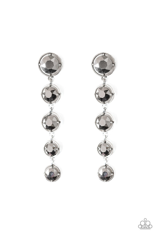 Drippin In Starlight - Silver - Paparazzi Earrings