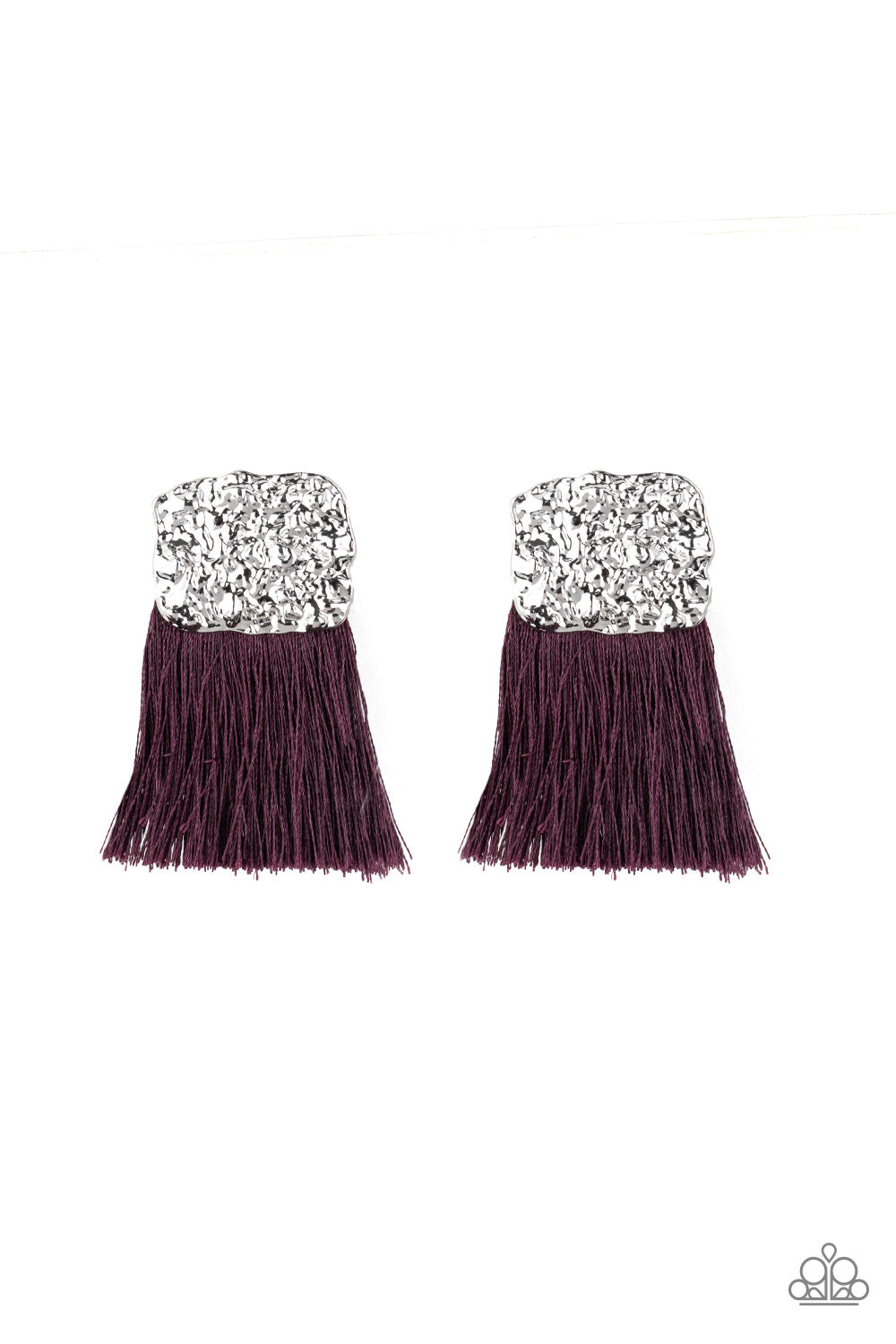 Plume Bloom - Purple - Paparazzi Earrings