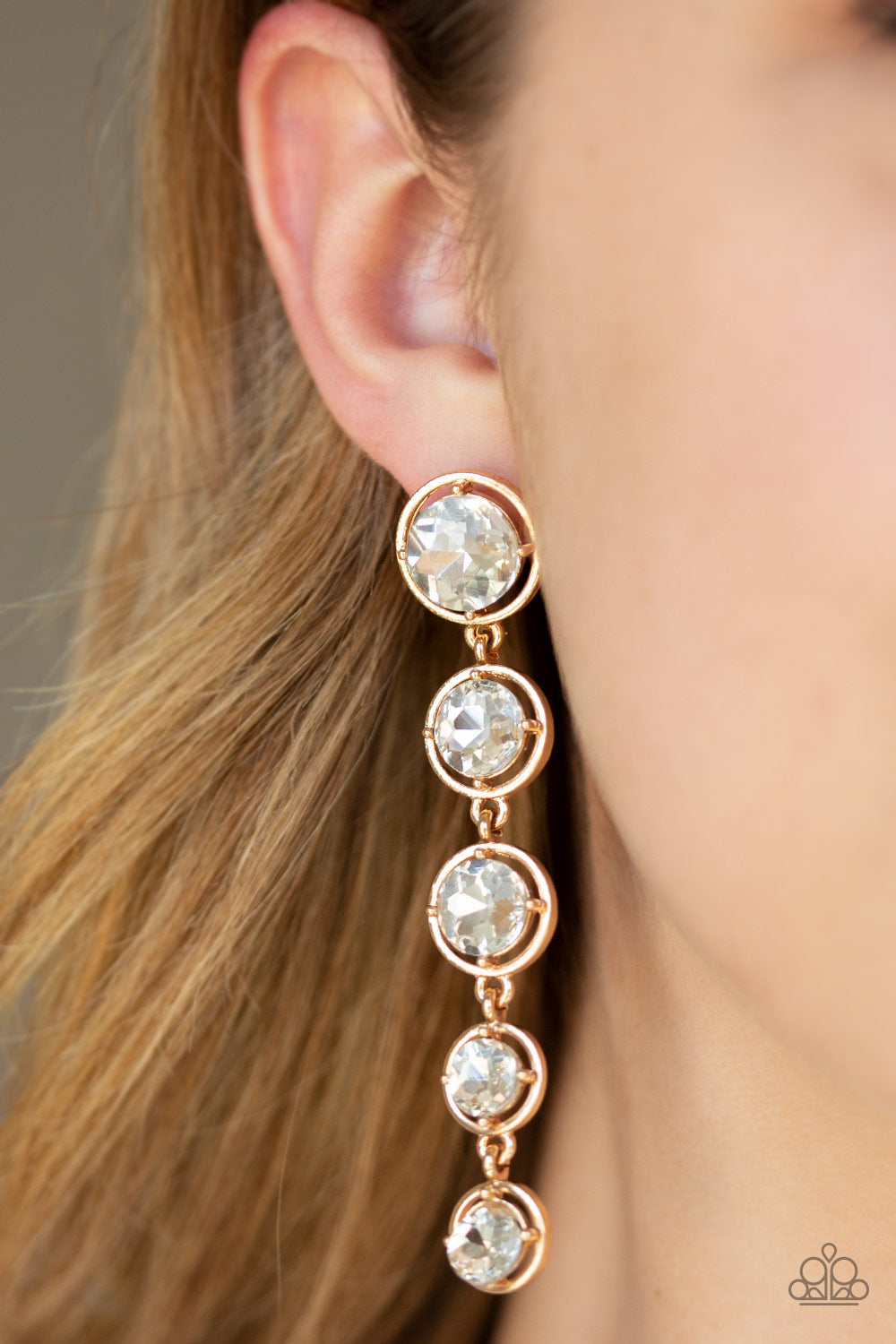 Drippin In Starlight - Gold - Paparazzi Earrings