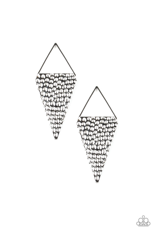 Have A Bite - Silver - Paparazzi Earrings