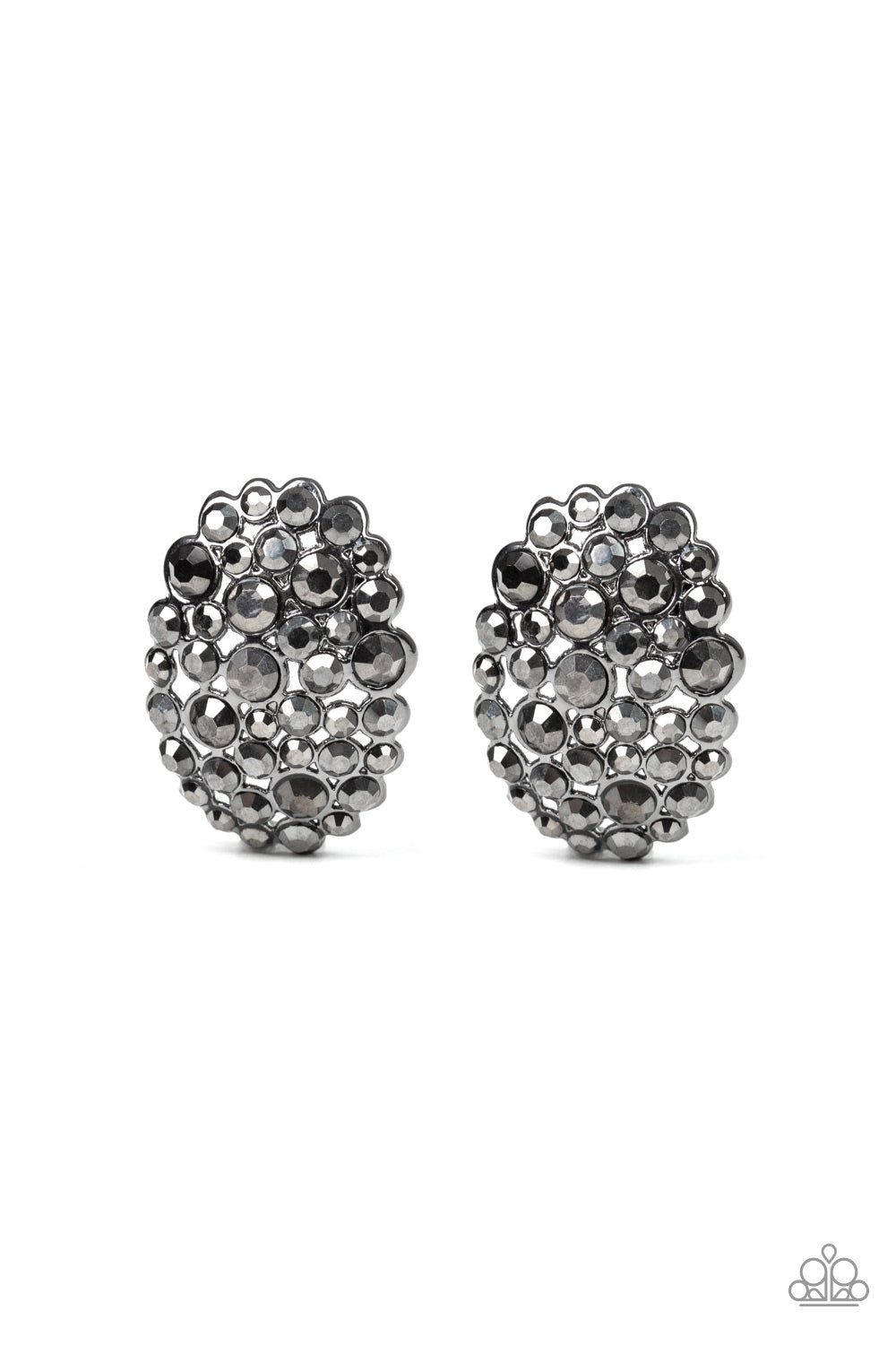 Daring Dazzle - Black - Paparazzi Earrings